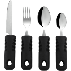 VirgilSon Extra Wide Handles Easy Grip Cutlery Set, Chunky Handles
