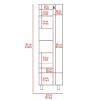 Meriden 2-Piece Kitchen Set, Kitchen Island and Pantry Cabinet, White and Onyx