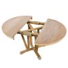 TOPMAX Rustic 5-Piece Extendable Dining Table Set Round Trestle Table and 4 Cross Back Dining Chairs for Kitchen, Dining Room, Natural