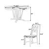 TOPMAX Rustic 5-Piece Extendable Dining Table Set Round Trestle Table and 4 Cross Back Dining Chairs for Kitchen, Dining Room, Natural