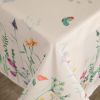 Watercolor Flowers Rectangle 60x140 inch Easter Tablecloth Non Iron Stain Resistant