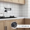 Pot Filler Faucet, Modern Brass Pot Filler Two-Attachment Wall Mount Folding Kitchen Pot Filler Swing Arm